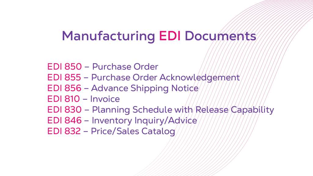 Manufacturing EDI documents